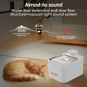4L Wireless Pet Fountain Stainless Steel Automatic Cat Water Fountain