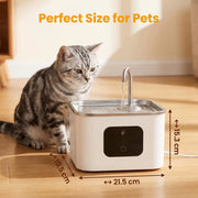 Professional Antimicrobial Mute Smart Pet Water Dispenser Wireless Battery 4L Large Capacity Cat Drinking Fountain Stainless
