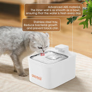 4L Wireless Pet Fountain Stainless Steel Automatic Cat Water Fountain