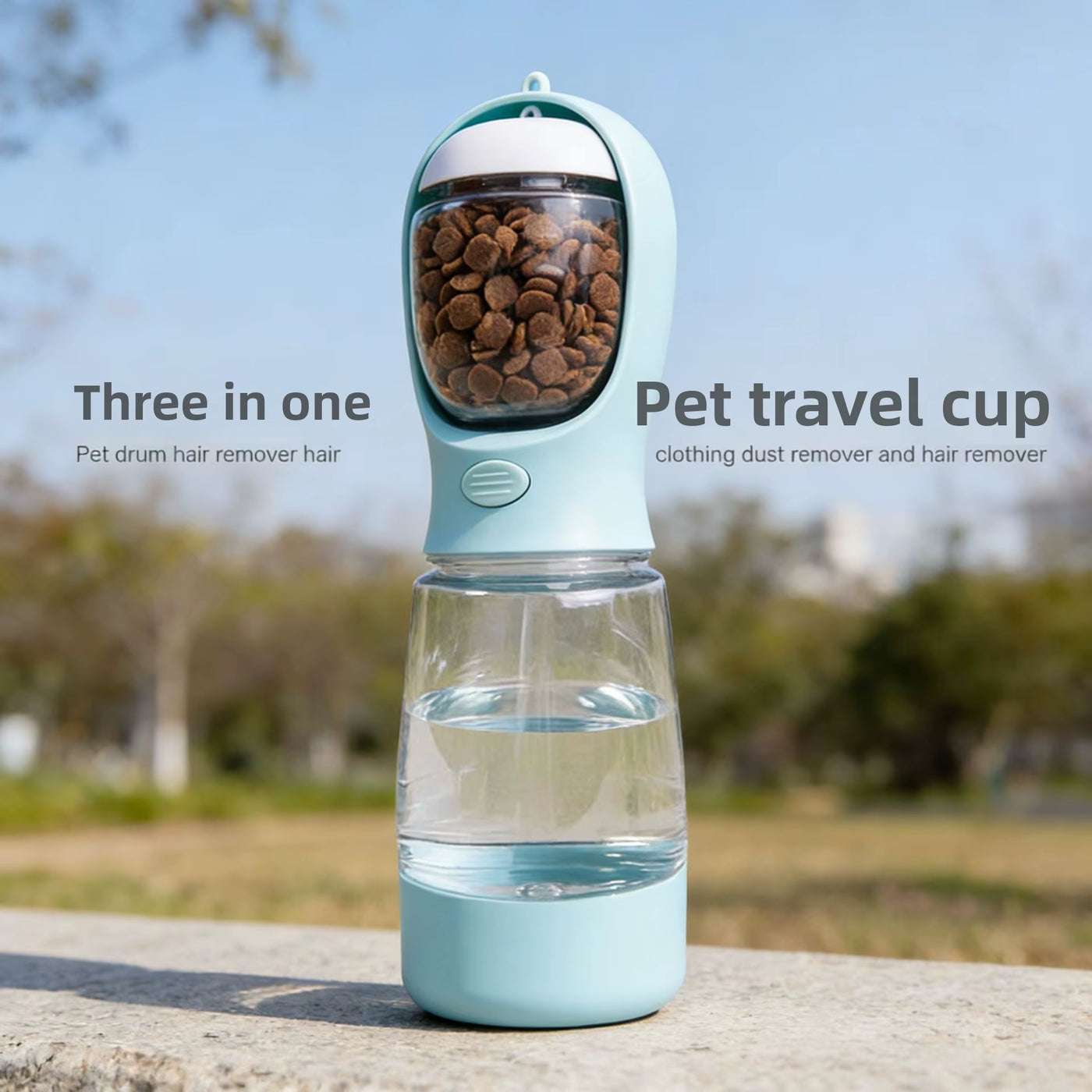 Plastic Pet Water & Food Bowl 3-In-1 Outdoor Portable Multi-Functional Dog Travel Bowl