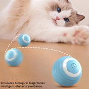 Interactive Cat Ball USB Rechargeable Fast Rolling Random Motion Hunting Cat Toy Automatic Indoor Play