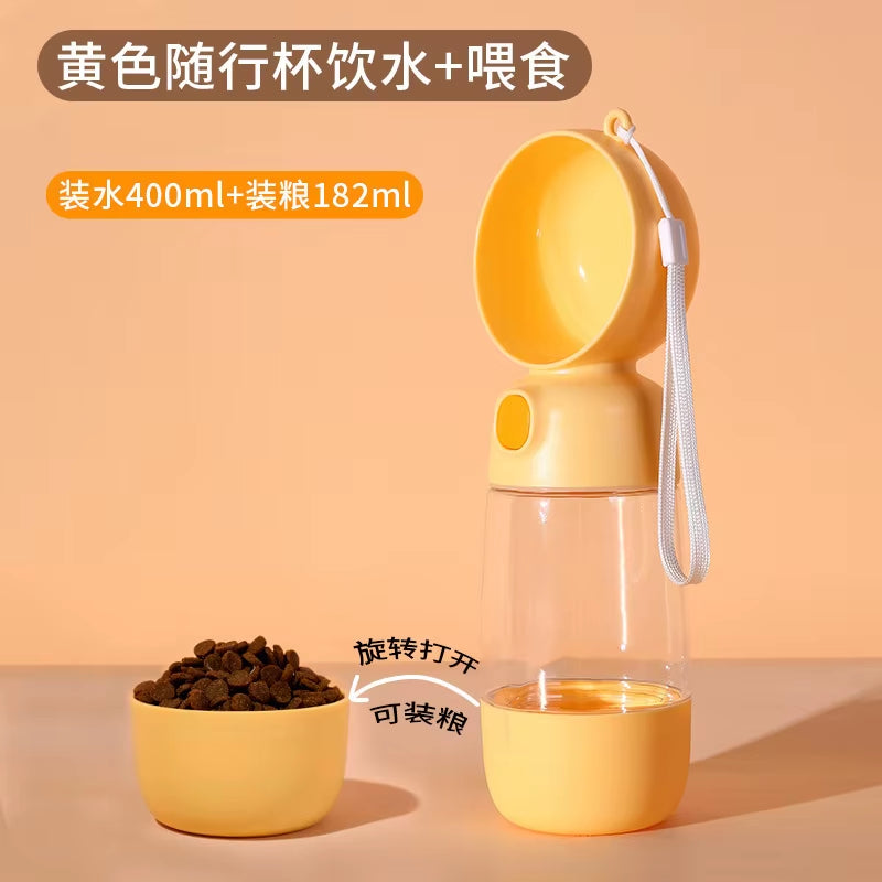 Plastic Pet Water & Food Bowl 3-In-1 Outdoor Portable Multi-Functional Dog Travel Bowl